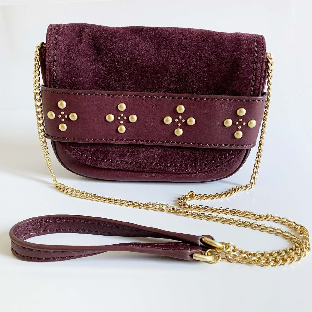 Vera Bradley Leather Carson Mini Saddle Bag